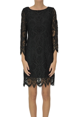 Macramè lace sheath dress