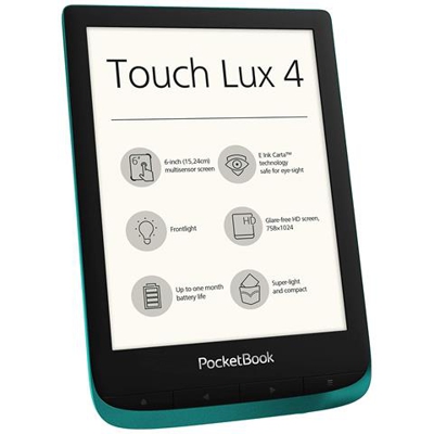 Lettore E-Book 6'' Touch Lux 4 Touch Screen HD 8GB Wi-Fi Colore Smeraldo