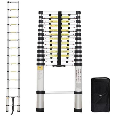 Scala Pieghevole Scala Telescopica 4.1 Metri Borsa Per Trasporto Gratis Fessura Extra En 131-6 Carico Massimo: 150 Kg