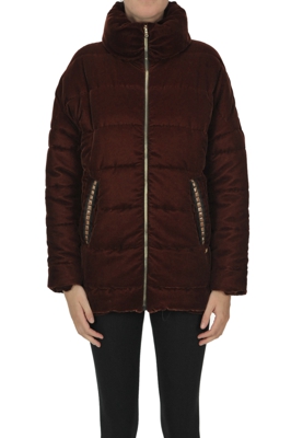 Velvet eco-friendly down jacket