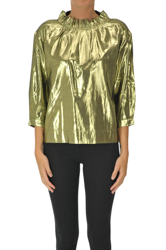 Metallic effect fabric blouse precio