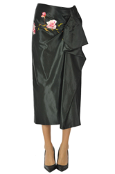 Draped satin pencil skirt precio