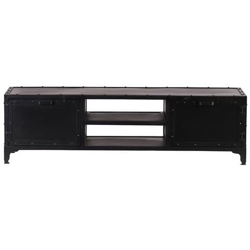 Mobile Tv Design Metallo Nero 150cm Factory en oferta