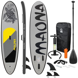 Surfboard Stand Up Paddle Board Sup Maona Pagaia Gonfiabile Grigio 308x76x10 Cm características