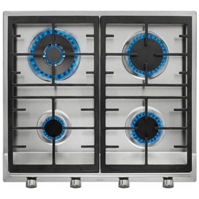 Piano Cottura S0408142 a Gas 4 Fuochi Gas Colore Acciaio Inossidabile