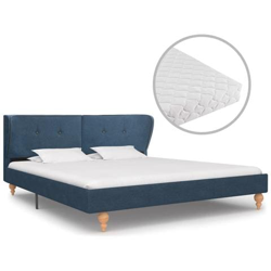 Letto Con Materasso Blu In Tessuto 180x200 Cm características