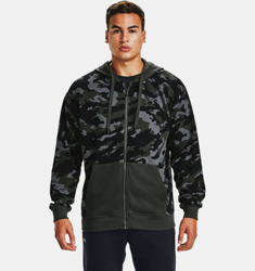 Felpa UA Rival Fleece Fleece Camo Full Zip da uomo en oferta