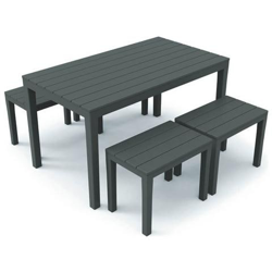 Set da Giardino 4 panchine 1 Tavolo Antracite - Modello Samoa características