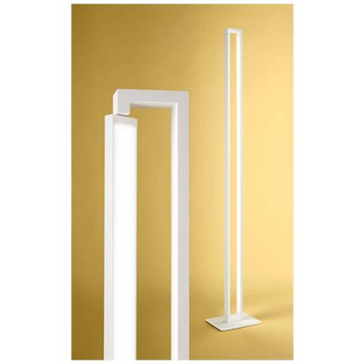 Piantana Orientabile In Metallo Bianco