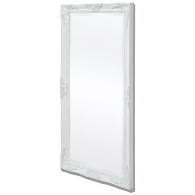 Specchio Da Parete Stile Barocco 120x60 Cm Bianco