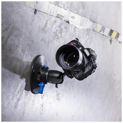 Testa a Sfera pro Ventosa 15.5 x 15 x 15 cm Nero e Blu 20317-EU