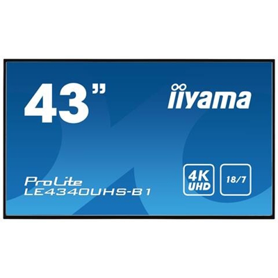 Display LFD 43'' LED LE4340UHS-B1 UHD 3840 x 2160 Pixel Tempo di risposta 8,5 ms