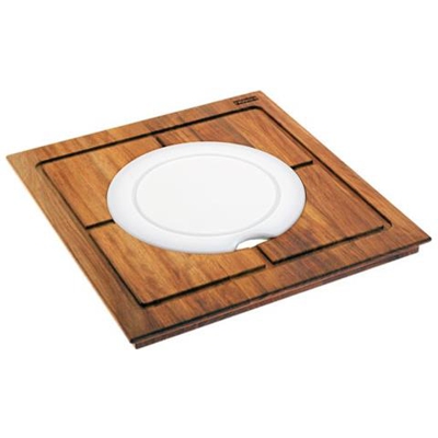 FK 0390862 Kit Tagliere da 40 x 42.6 cm in Legno e Plastica Colore Bianco Legno