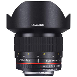 Obiettivo Grandangolare per Fotocamea Digitale 14 mm f / 2.8 IF ED UMC Attacco Canon EF Nero características