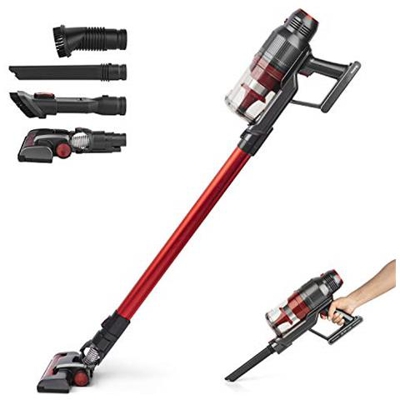 Upx18, Aspirapolvere Powerclean, Alluminio, Rosso, 220 W, 0.8 Litri
