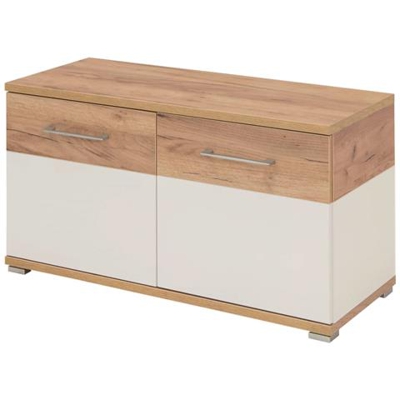 Scarpiera Topix 96x40x50,4 Cm Bianca E Rovere