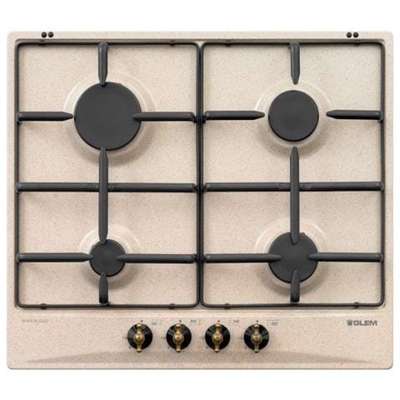 Piano Cottura GT64SA a Gas 4 Fuochi Gas da 60 cm Colore Avena con FSD