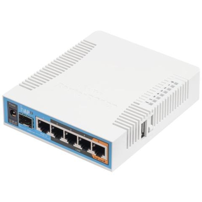 hAP ac, 10, 100, 1000 Mbit / s, -20 - 60%, IEEE 802.11a, IEEE 802.11ac, IEEE 802.11b, IEEE 802.11g, IEEE 802.11n, USB Type-A, Bianco