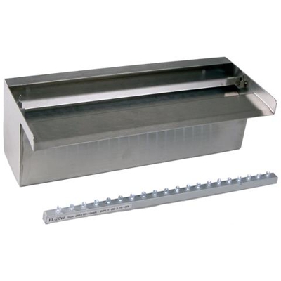 Cascata Da Giardino Niagara 30 Cm In Acciaio Inox E Luci A Led