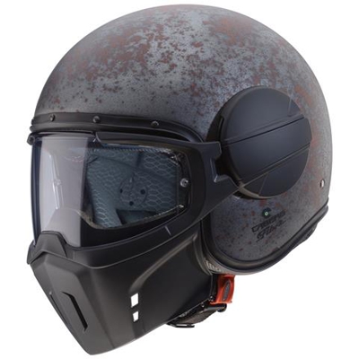Casco Jet Caberg Ghost Iron Con Maschera Rimovibile Taglia M In Fibra