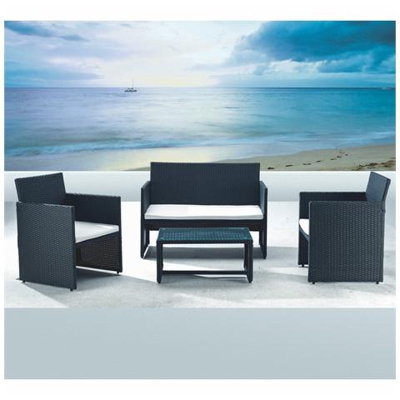 Set da Giardino 2 Poltrone Tavolo e Divano - Modello Valencia