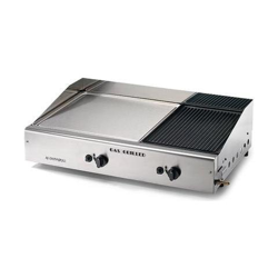 Doppia Piastra Di Cottura Cm. 40x43 E 40x28 In Acciaio Inox Per Alimenti E Ghisa Vetrificata. Camera Combustione In Acciaio Inox. N. 2 Bruciatori In Lamiera Alluminata Ad Accensione Rapida Ad Una E Due Rampe Da Kw. 6. Accensione Piezoelettrica. características