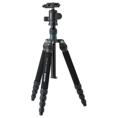 Treppiede con Testa a Sfera per Fotocamere Altezza Max 136 cm Nero 56228-EU