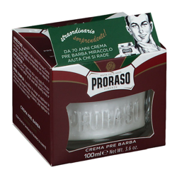PRORASO Crema Pre Barba Olio di Sandalo e Burro di Karité características