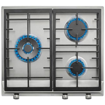 Piano Cottura EX 60 1 3G AI AL a Gas 3 Fouchi Gas da 58 cm Colore Acciaio Inox