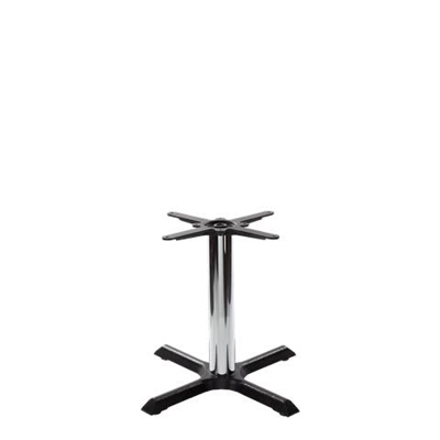 Base Tavolo Cruciforme Nera - Piccola - Altezza Tavolo Cromata - 480 Mm