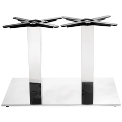 Base Per Tavolo Rettangolare Cromata - Twin - Altezza Tavolo - 450 Mm en oferta