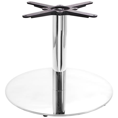 Base Per Tavolo Rotonda Cromata - Grande - Altezza Tavolo - 450 Mm