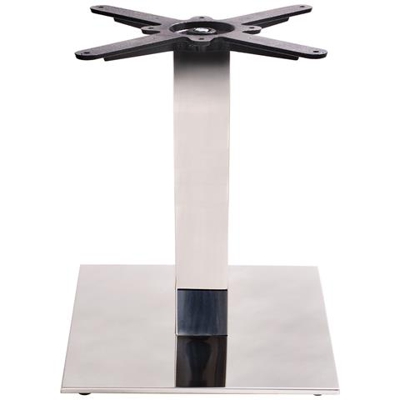 Base Per Tavolo Quadrata Cromata - Piccola - Altezza Tavolo - 450 Mm
