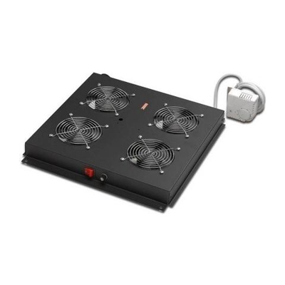 Kit 4 Ventole Con Termostato Colore Nero Per Armadi Linea Professionale