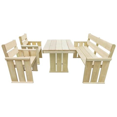 Set da Pranzo per Esterni 4 pz 110x75x74 cm in Legno Impregnato