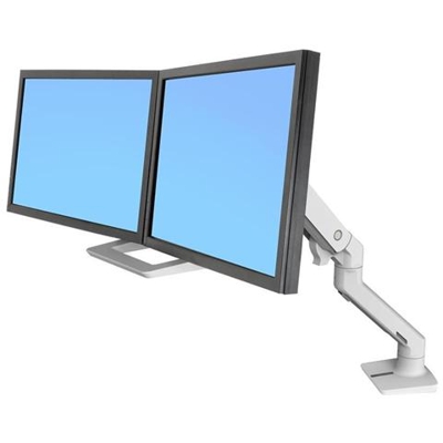 Braccio Serie HX da Scrivania a Doppio Monitor 32'' Portata Max 7.9 Kg Bianco
