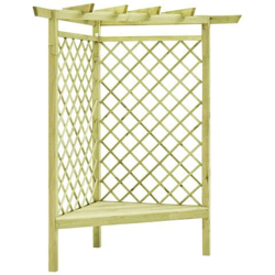 Pergolato Ad Angolo E Sedile 130x130x197 Cm In Pino Impregnato características
