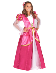 Costume da principessa medievale rosa per bambina características
