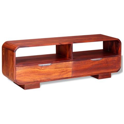 Mobile Porta Tv In Legno Massello Di Sheesham 116x30x40 Cm