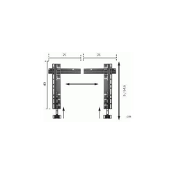 Universal Fixed Wall Mount Ultra-thin Nero supporto da parete per tv a schermo piatto precio