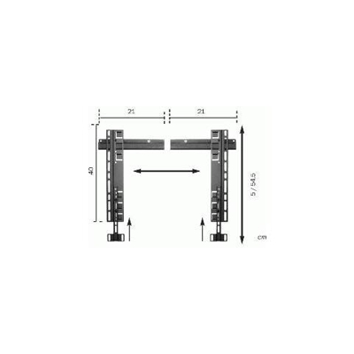 Universal Fixed Wall Mount Ultra-thin Nero supporto da parete per tv a schermo piatto
