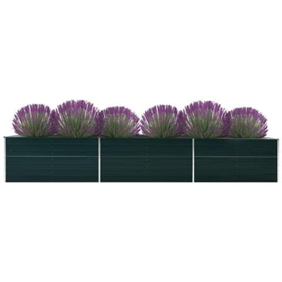 Letto Rialzato Da Giardino In Acciaio Zincato 480x80x45cm Verde