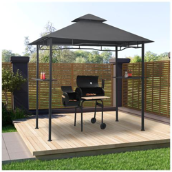 Gazebo Per Barbecue 240x150x255 Cm Antracite In Acciaio en oferta