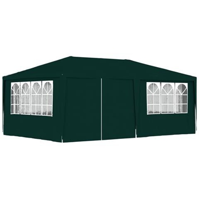 Gazebo Professionale Con Pareti 4x6 M Verde 90 G / m²