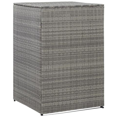 Copribidone Singolo Spazzatua Antracite 76x78x120 Cm Polyrattan