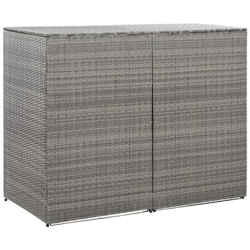 Copribidone Doppio Spazzatura Antracite 153x78x120cm Polyrattan precio