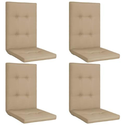 Cuscini Per Sedie Da Giardino 4 Pz Beige 120x50x5 Cm precio