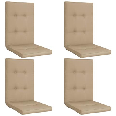 Cuscini Per Sedie Da Giardino 4 Pz Beige 120x50x5 Cm