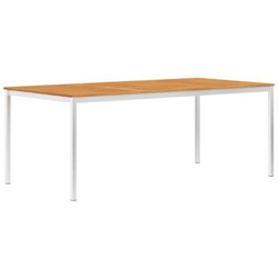 Tavolo Da Pranzo Giardino 200x100x75 Cm Acacia E Acciaio Inox en oferta