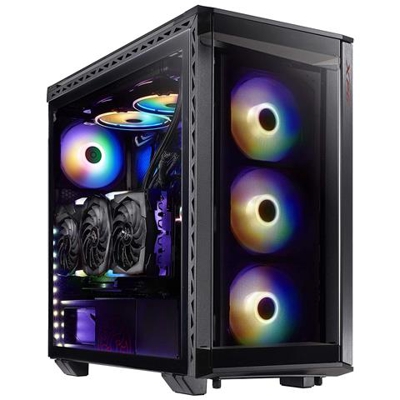 Case XPG Battlecruiser Middle Tower ATX / Micro-ATX / Mini-ITX / E-ATX 3 Porte USB 3.0 Colore Nero (Finestrato)